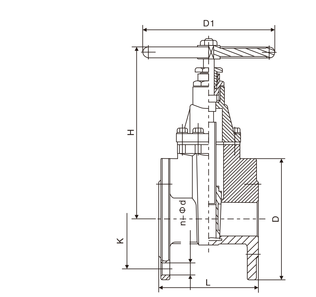 黃銅法(fǎ)蘭閘閥(fa)(圖1)