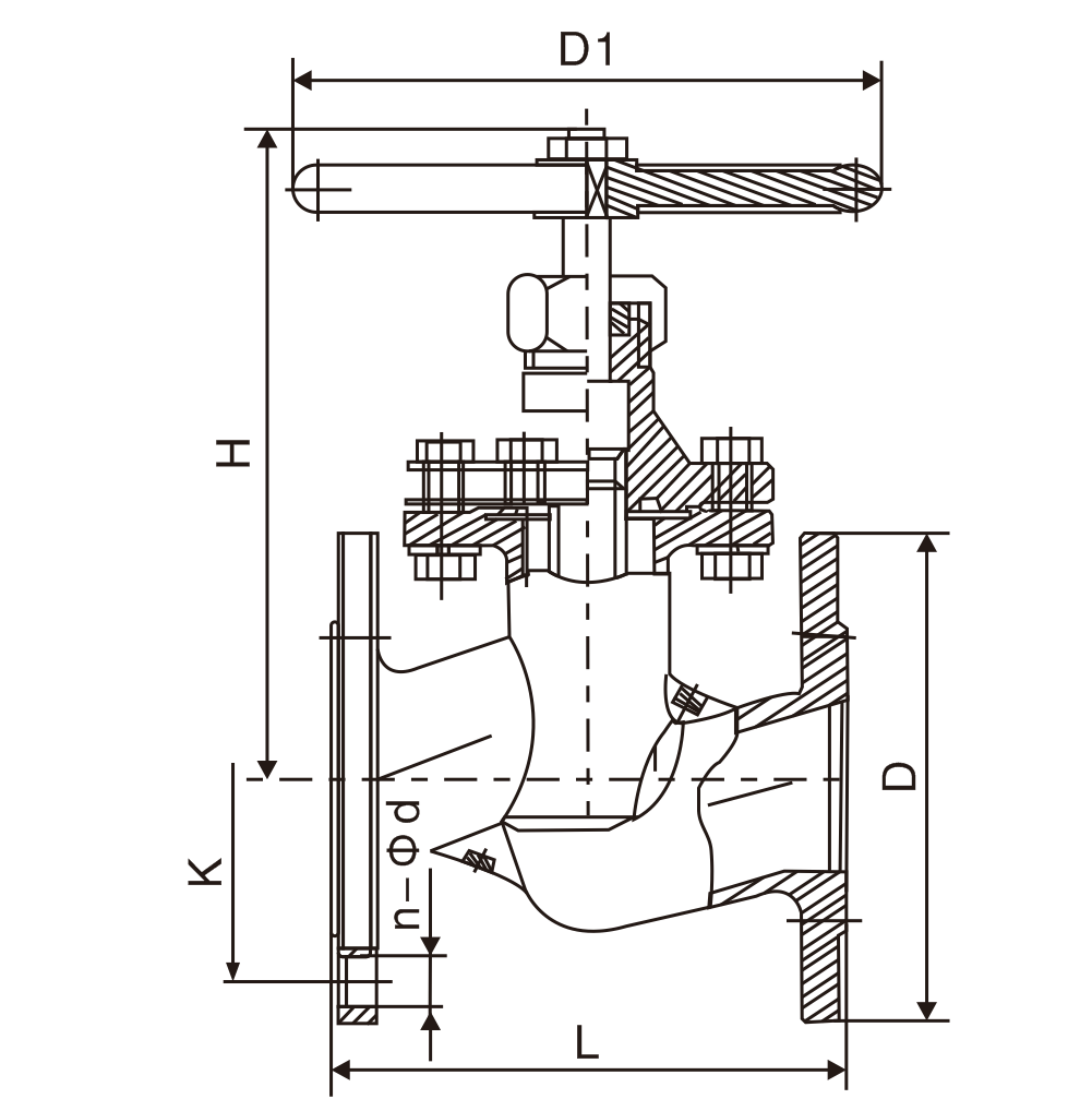 黃銅法蘭截止(zhǐ)閥(圖1)