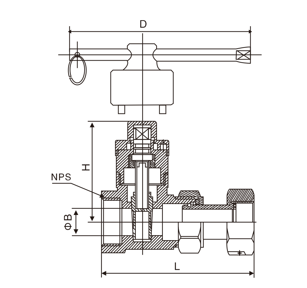 磁性鎖閉(bì)活接止回閘閥(fá)(圖1)