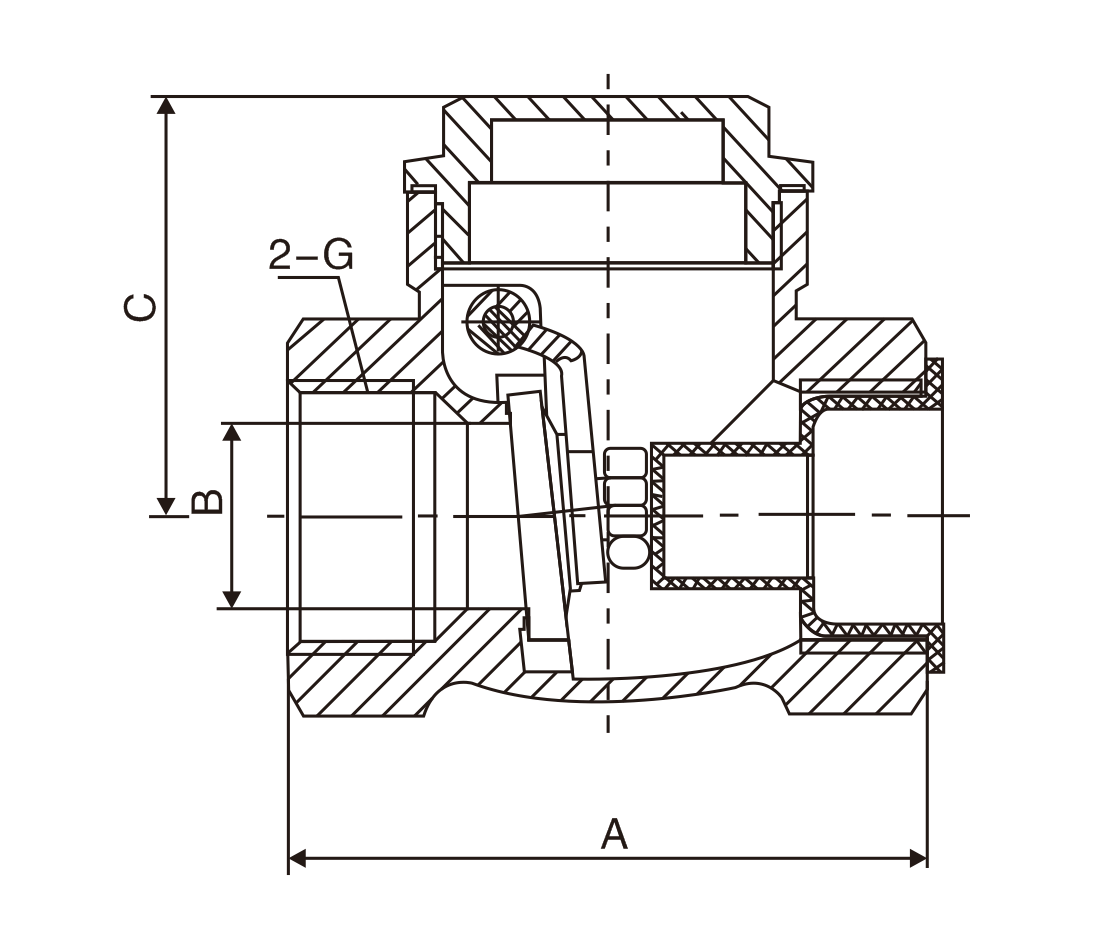 黃銅卧(wo)式止回(hui)閥(圖1)